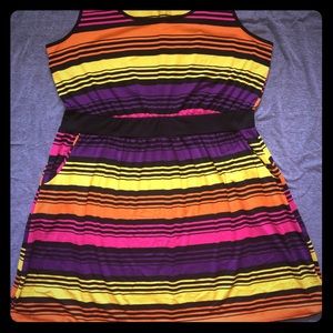 🌈 Bright & Colorful Striped Dress 🌈